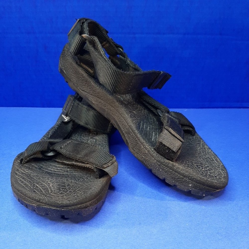 TEVA Terradactyl Sport Sandals Size Mens 9  Womens 11 Unisex Outdoor Black EUC